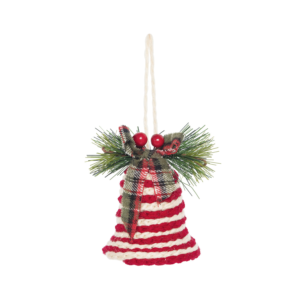 Macrame Stripes Bell Ornament