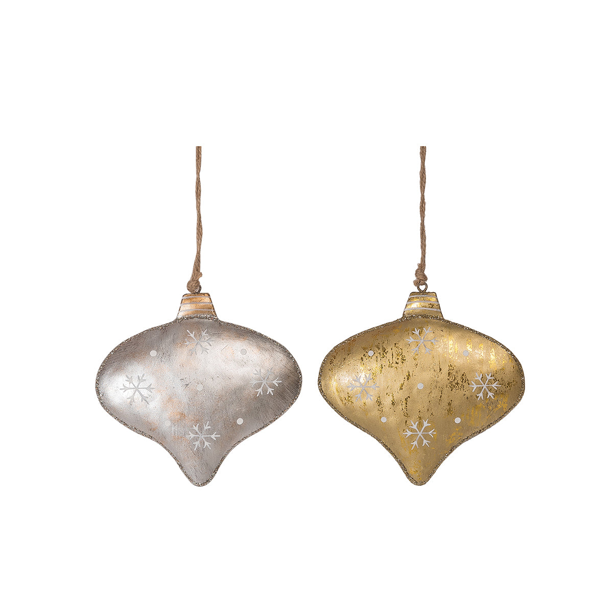 Gold and Silver Vintage Ornaments, Asst.