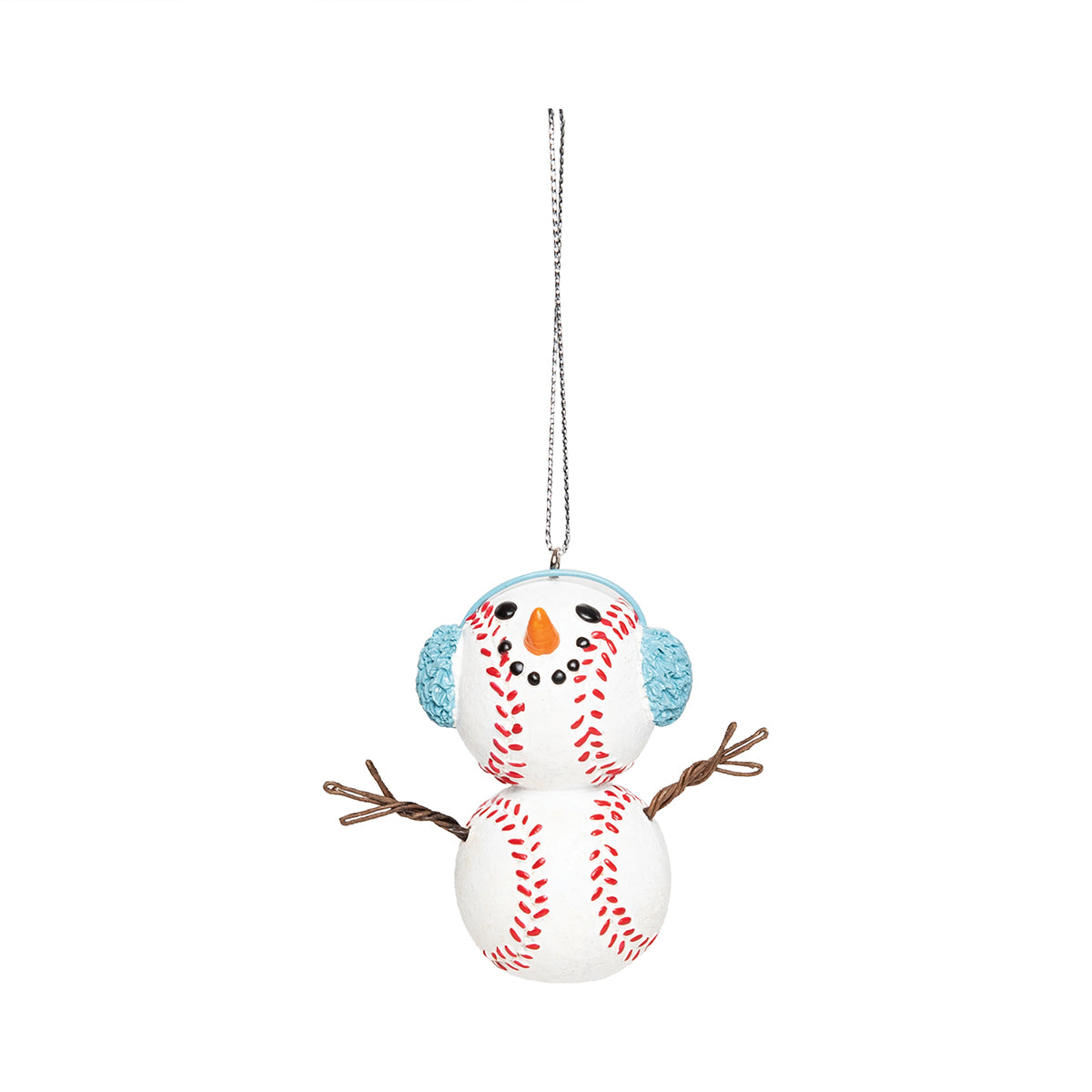 Baseball Snowman Ornament