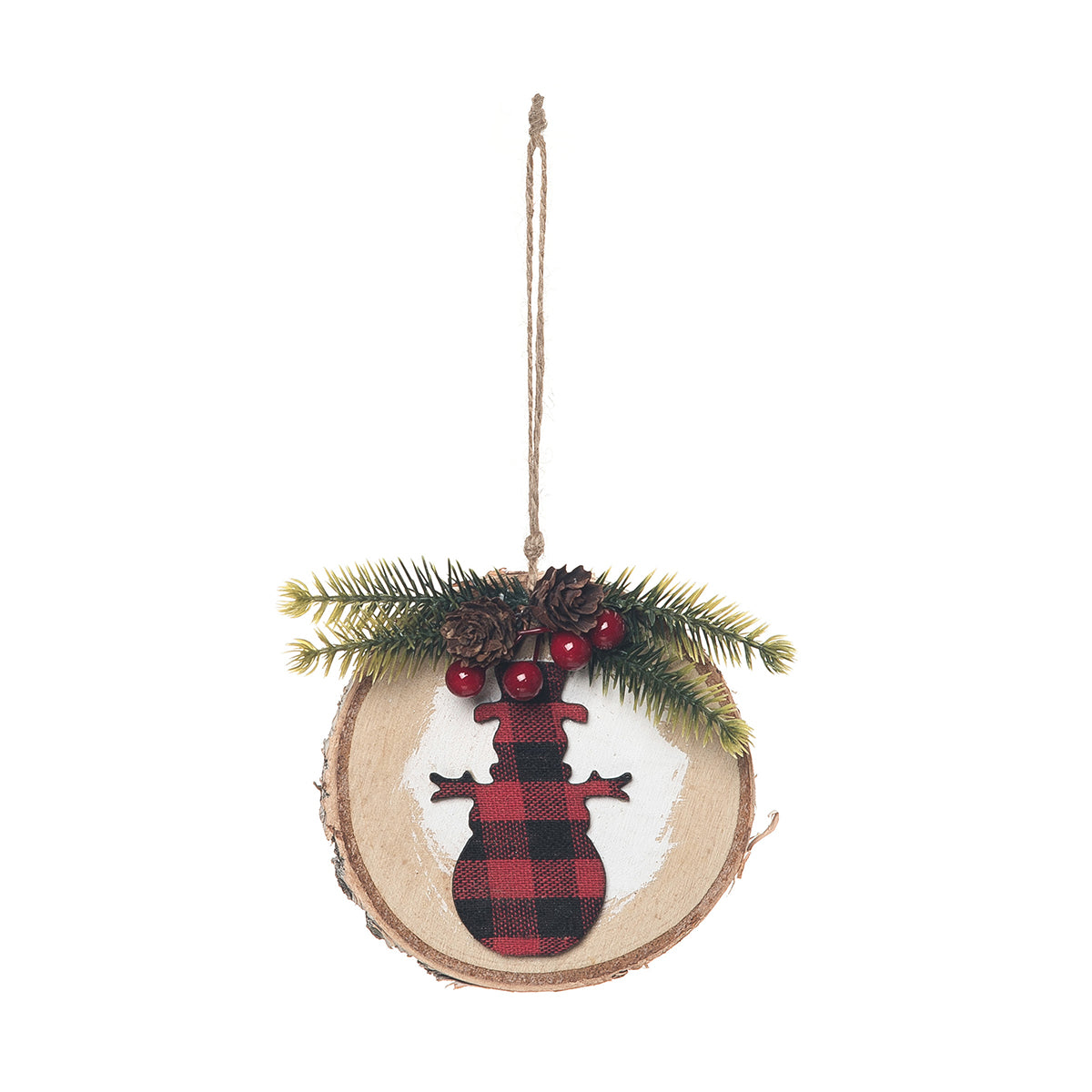 Snowman Buffalo Plaid Ornament
