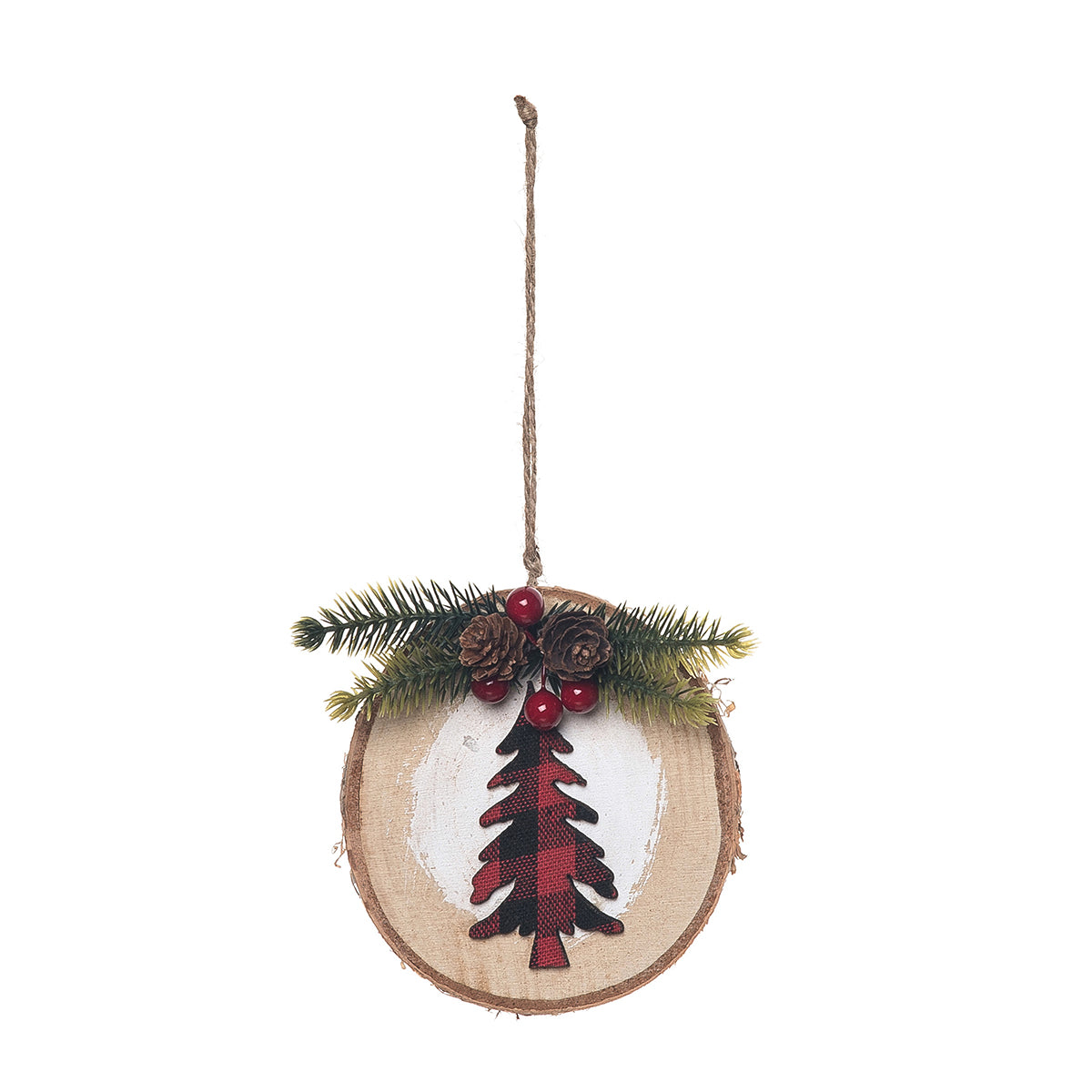 Tree Buffalo Plaid Ornament