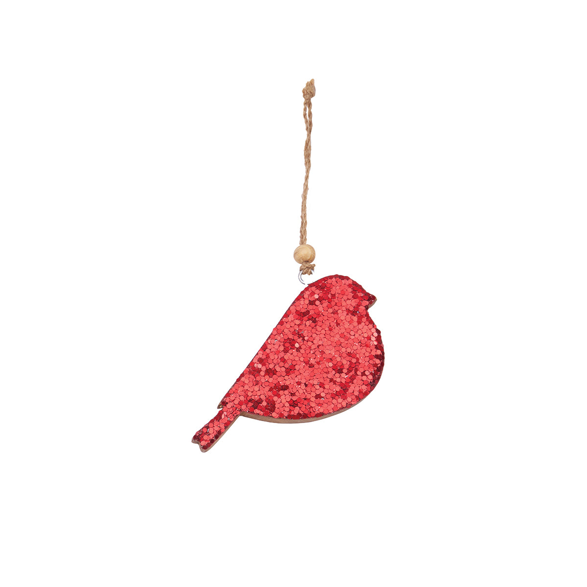 Red Sequin Bird Ornament