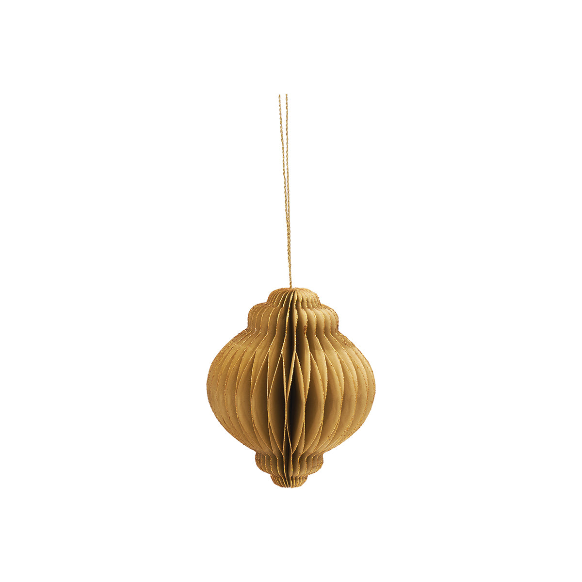 Honeycomb Paper Ochre Ornament