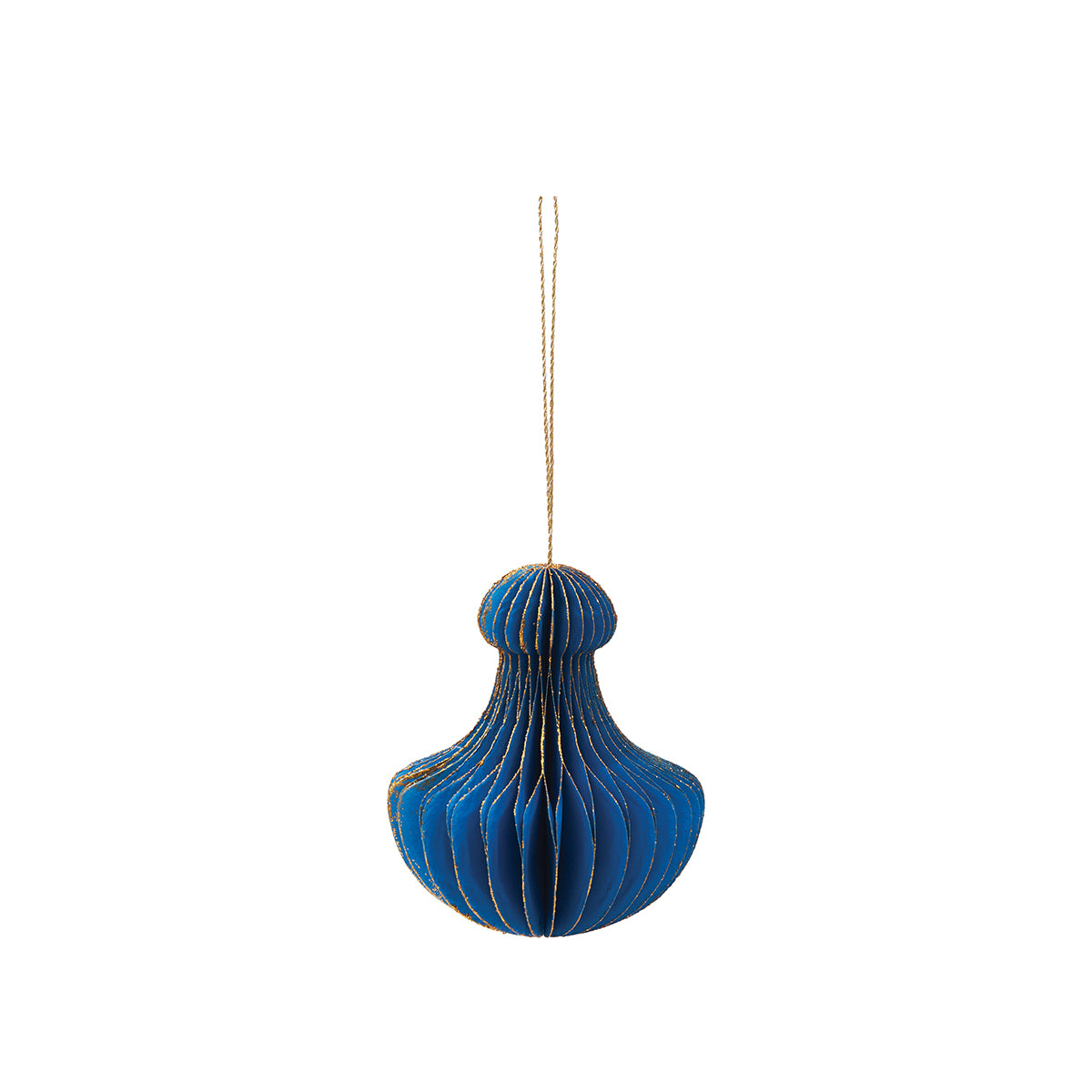 Honeycomb Paper Blue Ornament