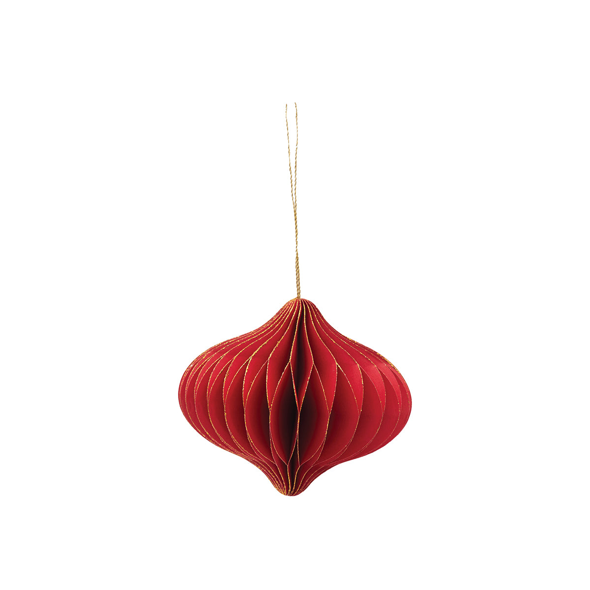 Honeycomb Paper Red Ornament