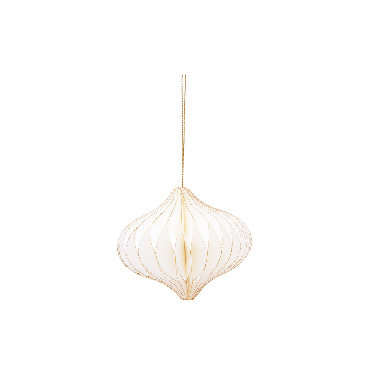 Honeycomb Paper White Ornament