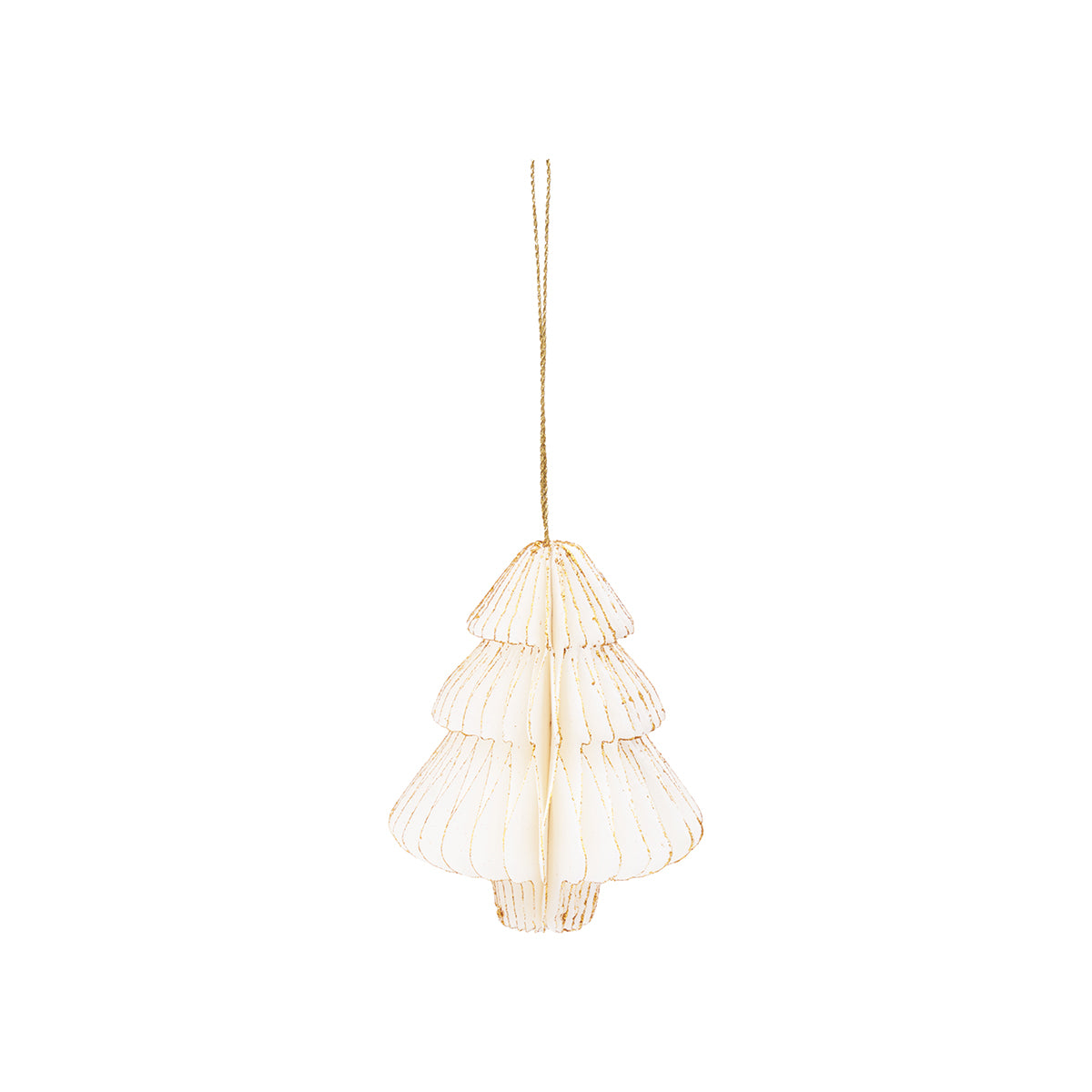Honeycomb Paper White Tree Ornament