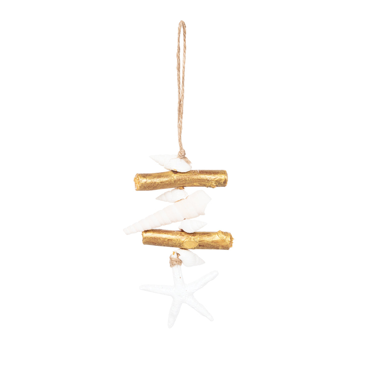 Golden Shells Drop Ornament