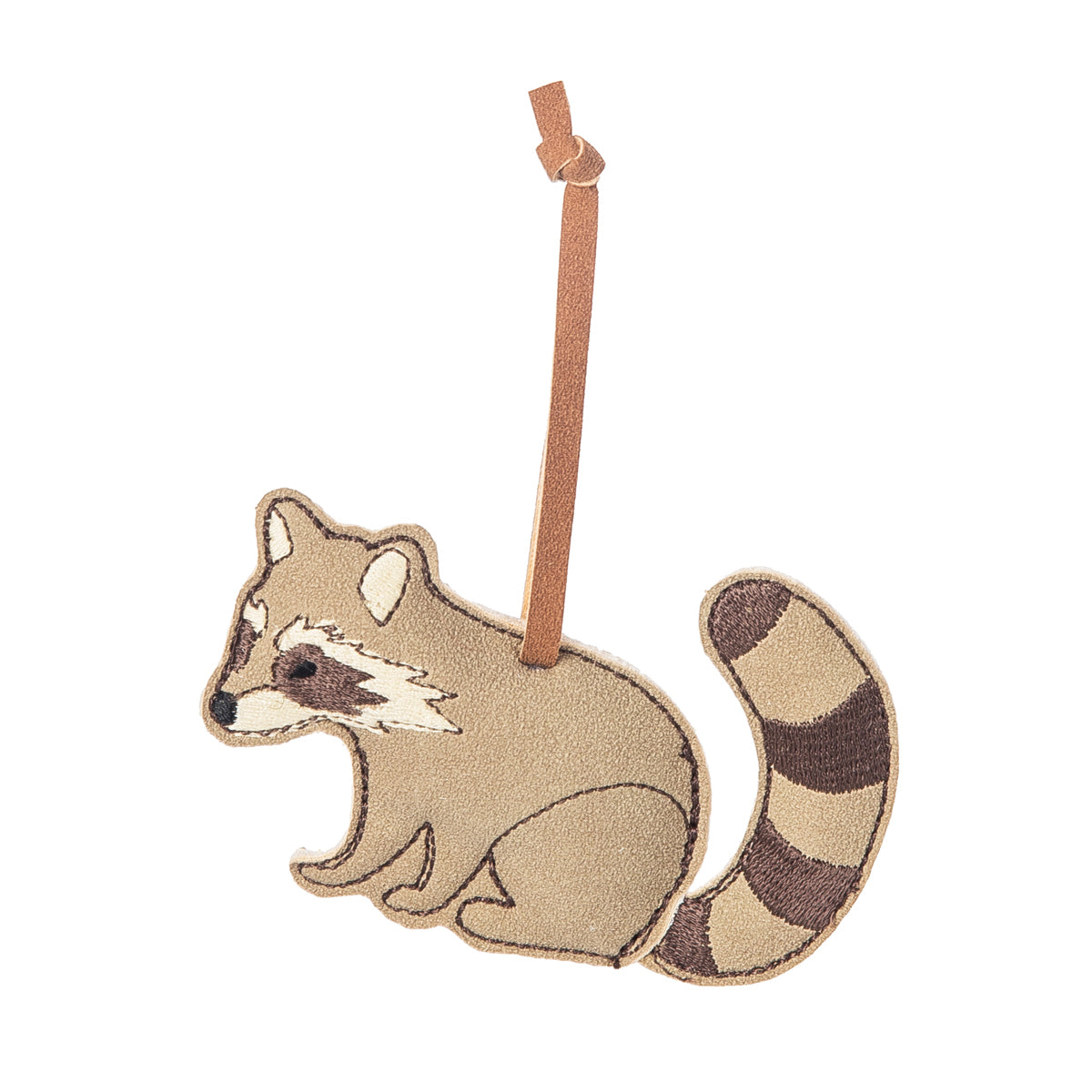 Faux Leather Racoon Ornament