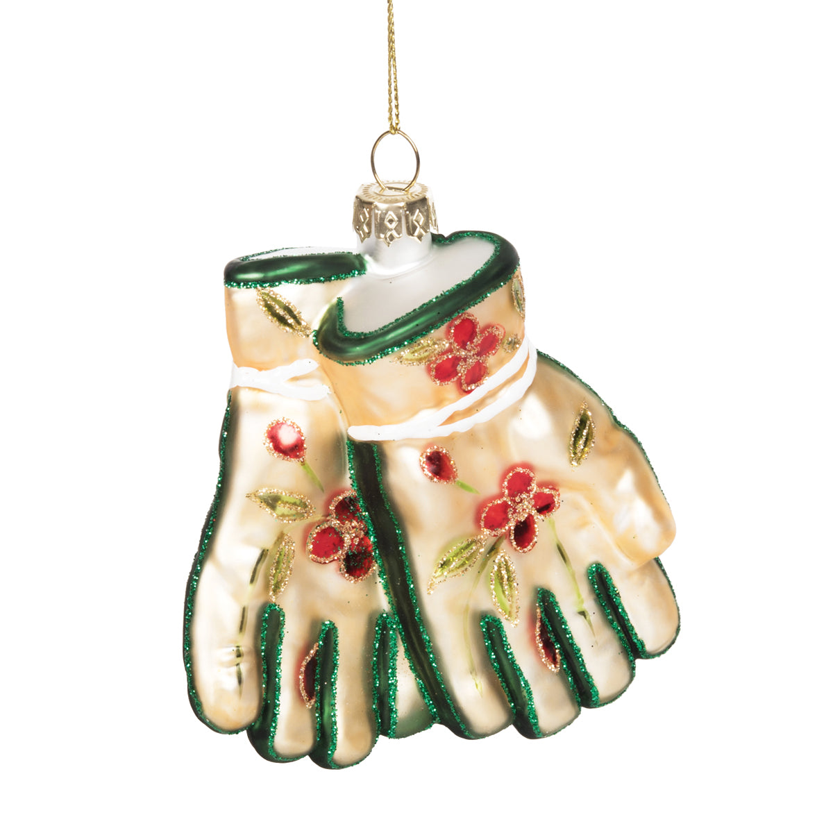Blown Glass Garden Gloves Ornament