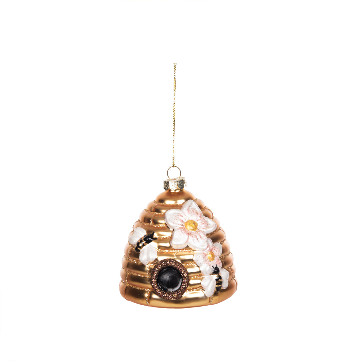 Blown Glass Beehive Ornament