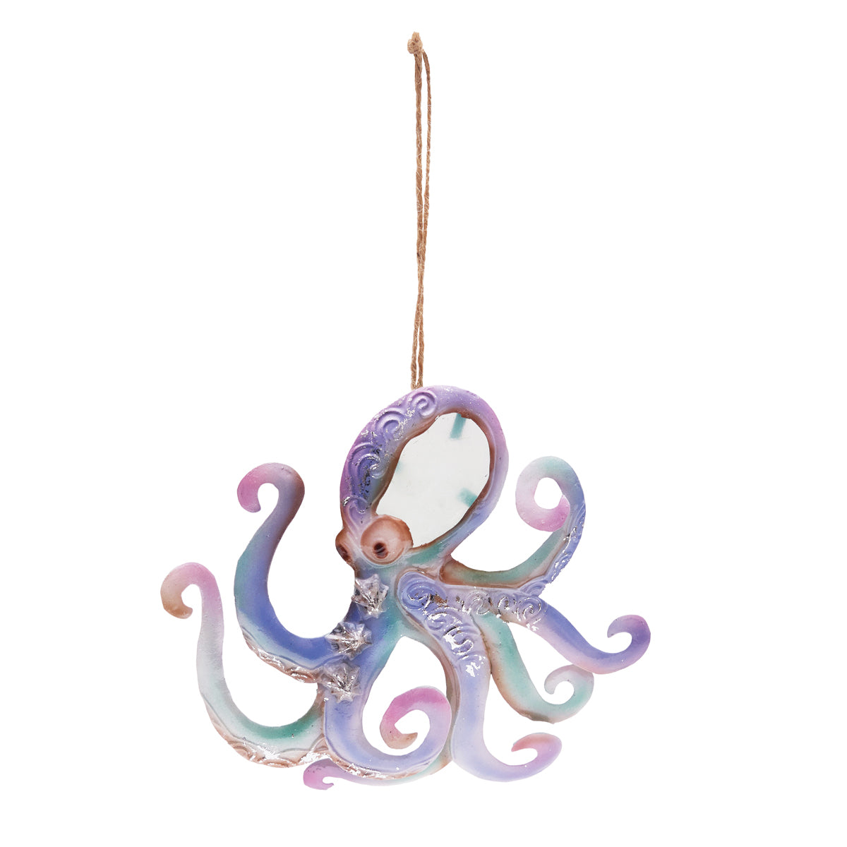 Metal & Capiz Octopus Ornament