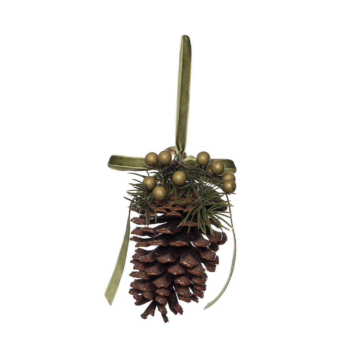 Green Berry Pinecone Ornament