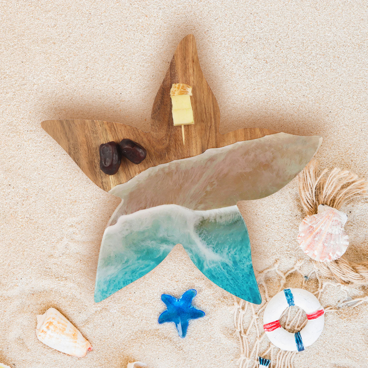 Sea Star Wave Mango Wood Server