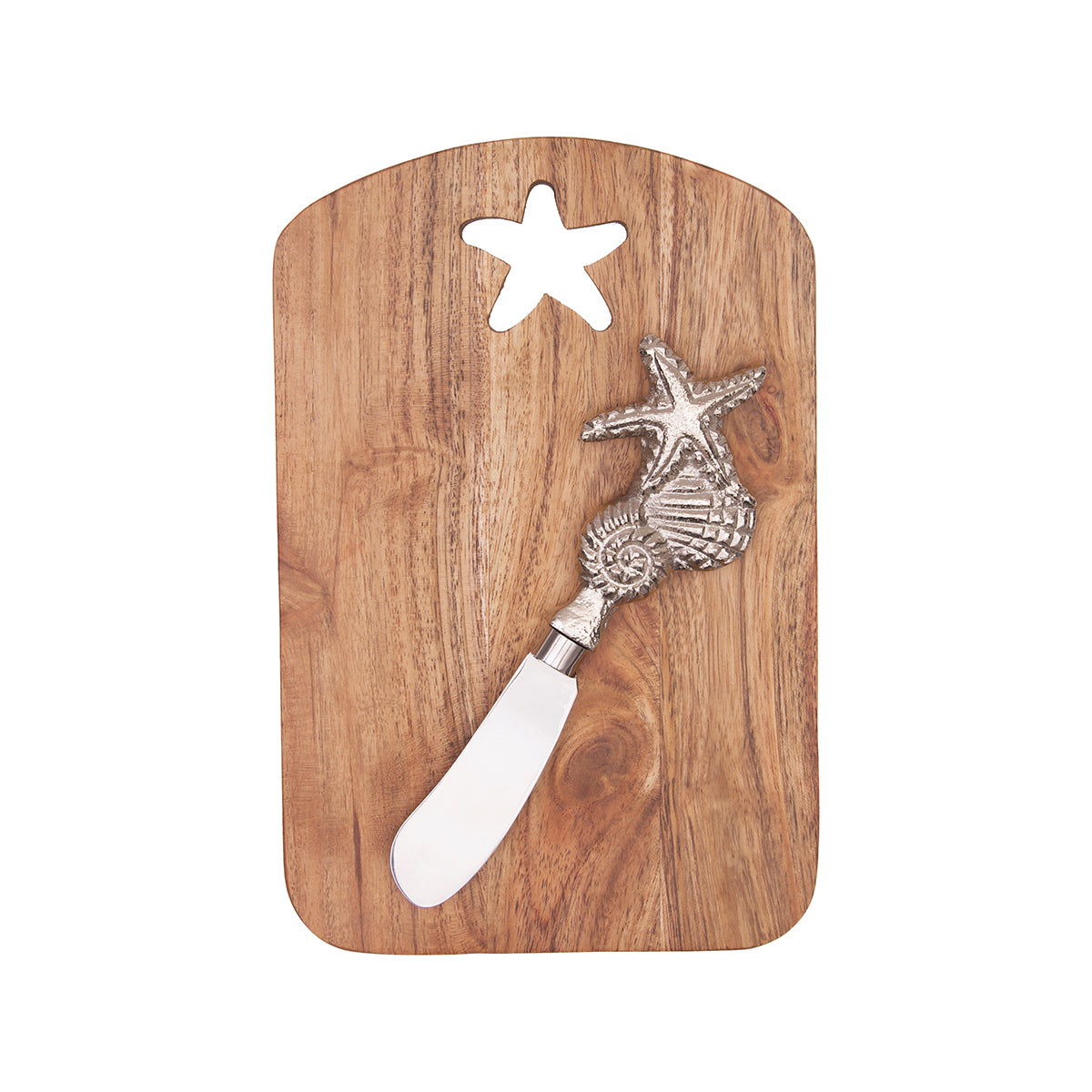 Sea Star Acacia Wood Server & Spreader Set
