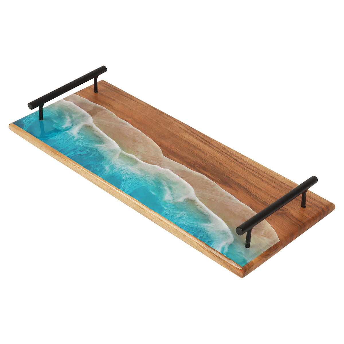Wave Acacia Wood Tray Server
