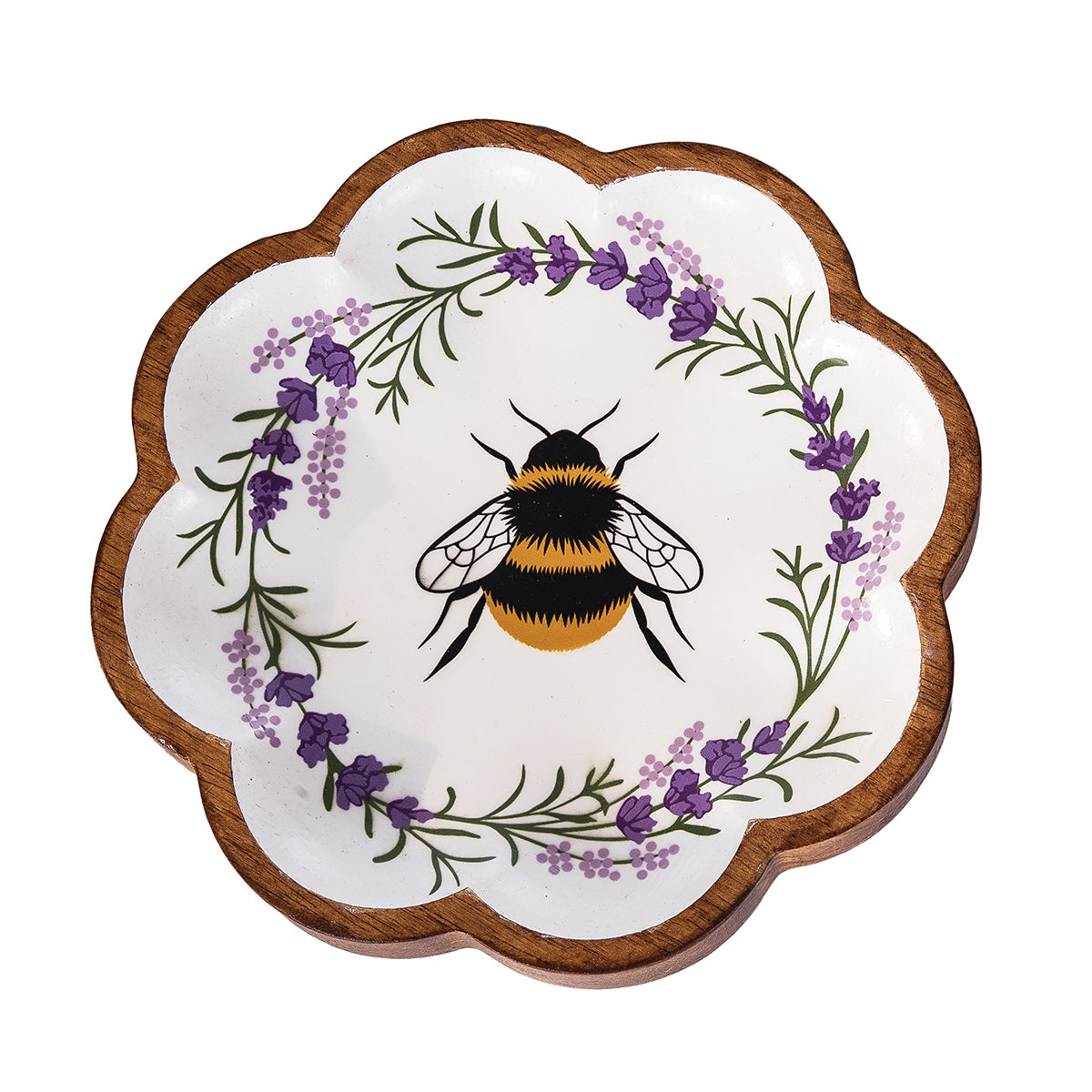 Lavender Bee Wreath Tray