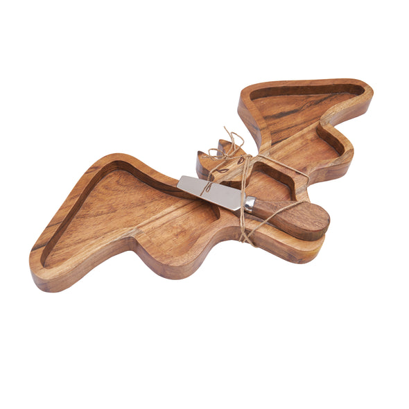 bat shaped serving board and iron spreader