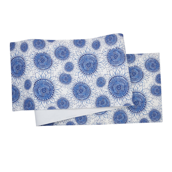 Blue Harvest Sunflower Table Linens