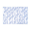 white placemat with blue wheat pattern