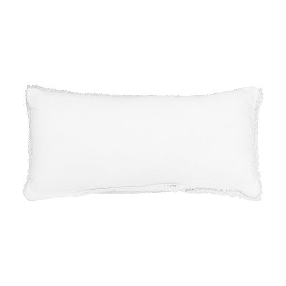 Solid white back of the Boo Pumpkin Mini Hooked Pillow