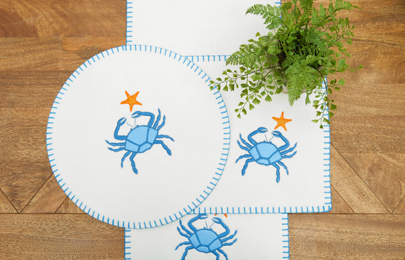 Crab Felt Table Linens