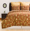 Estelle quilted bedding styled with cornsilk colored euro shams
