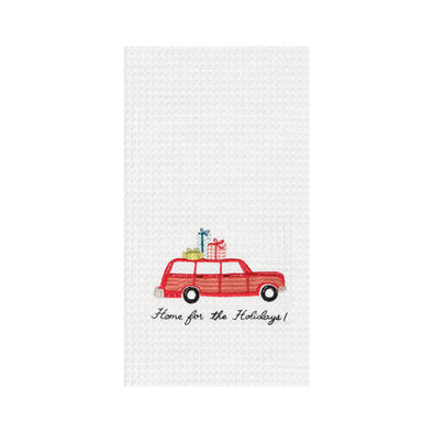 Home for the holidays car kitchen towel