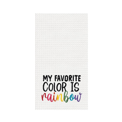 Favorite Color is Rainbow Kitchen Towel