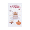 printed flour sack towels featuring ingredients for pumpkin donuts with illustrated ingredients and food