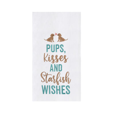 Pups, Kisses, Starfish Wishes Kitchen Towel