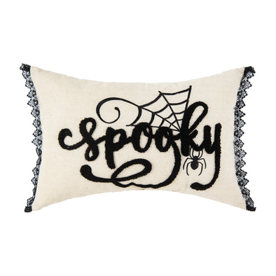 Spooky Black and White Pillow