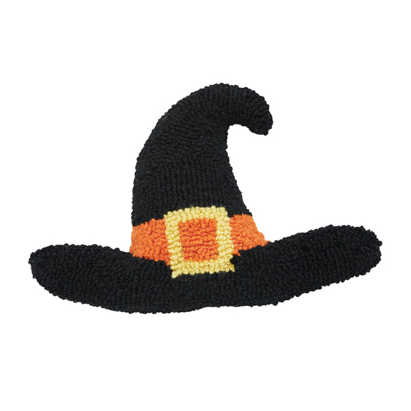 Witch Hat Hooked Pillow
