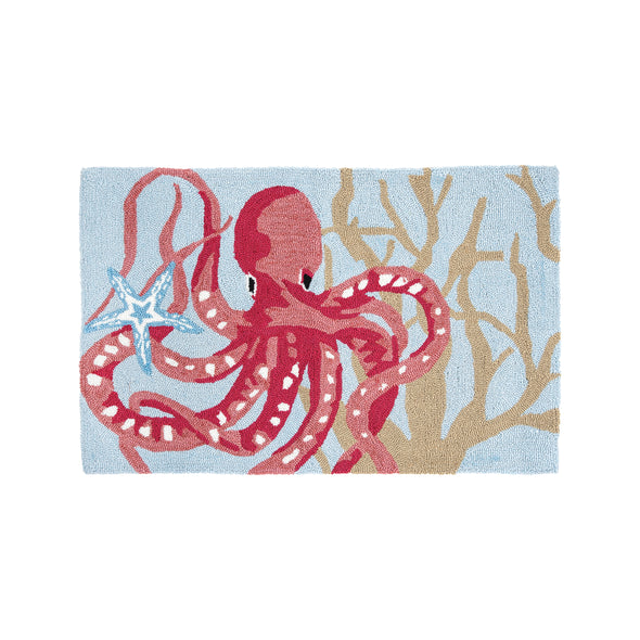 Behari Octopus Indoor Hooked Rug