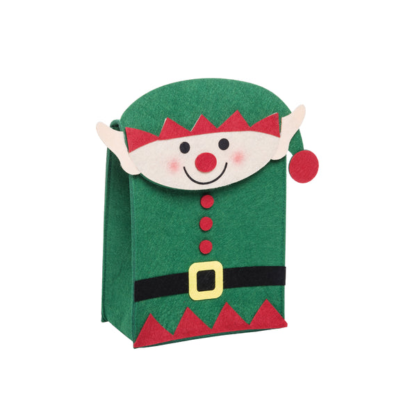 elf gift bag, reusable gift bag, christmas gift wrapping