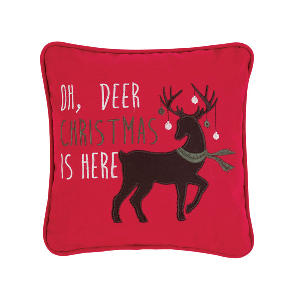 Oh Deer Christmas Pillow