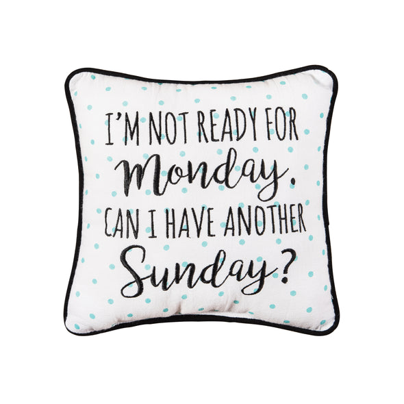 Monday Sunday Decorative Pillow