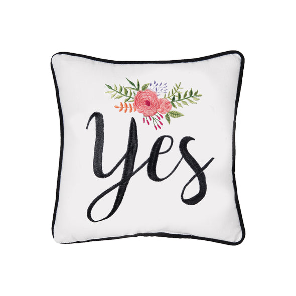 Yes/No Decorative Pillow