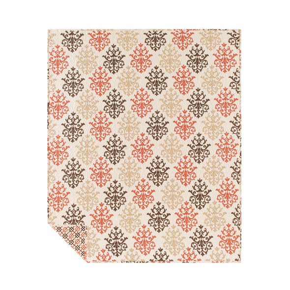 Shabby Chic Brown Quilted Throw