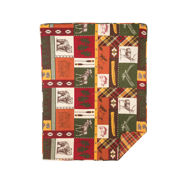 Keaton Forest Quilted Throw