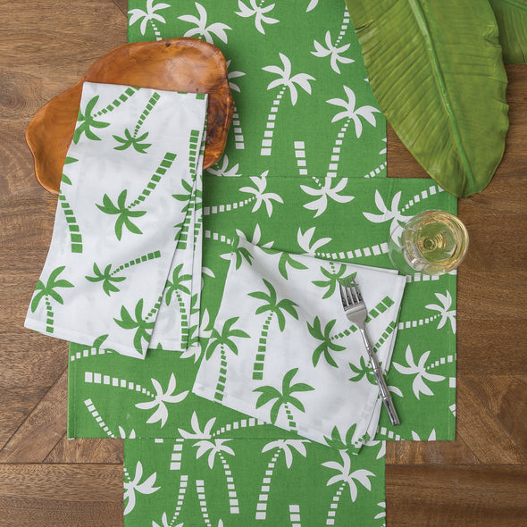 Beachy Palm Trees Woven Kitchen Towel