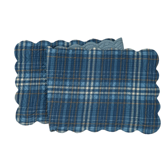 Anthony Navy Quilted Table Linens