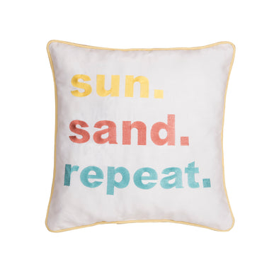 Sun, Sand, Repeat Decorative Pillow