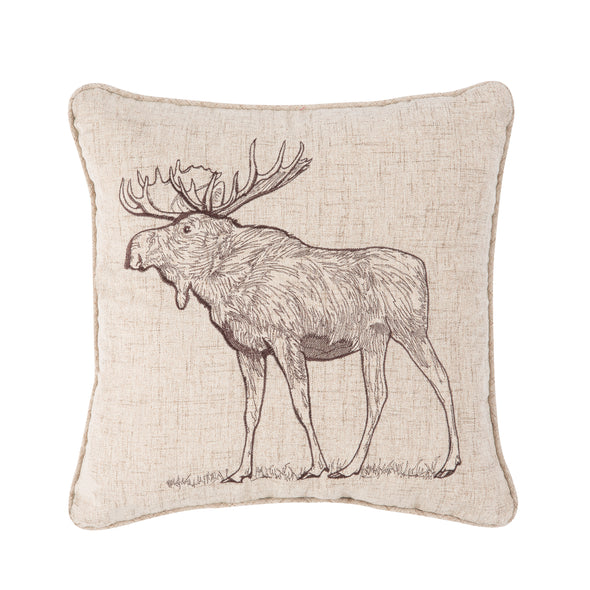 Forest Moose Decorative Pillow