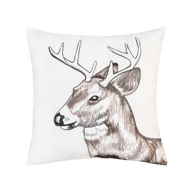 Deer Portrait Indoor Outdoor Pillow