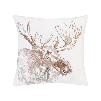 Moose Portrait Indoor Outdoor Pillow