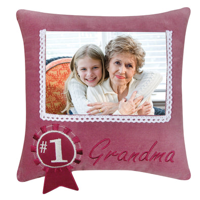 #1 Grandma Picture Decorative Pillow