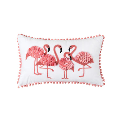 Flamingo Friends Decorative Pillow