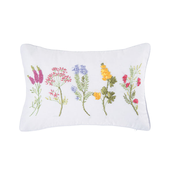 Botanical Ribbon Decorative Pillow