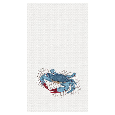 Catch of The Day Waffle Weave Kitchen Towel